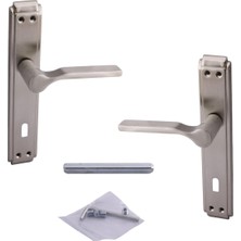 Astraltech Iç Oda Kapı Kolu Aynalı Sağa Sola Uygun Saten Renk Dış Ahşap Pvc Metal Çelik Kapısı Tutamağı 1 Takı