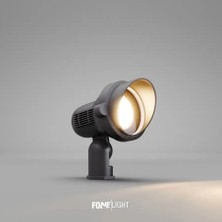 FoneLight Alutera Kazıklı LED Bahçe Spot Aydınlatma Armatürü Antrasit Alüminyum IP65 Çim Aydınlatması Peyzaj Ağaç Çit Aydınlatma 7W 3000K 33 cm