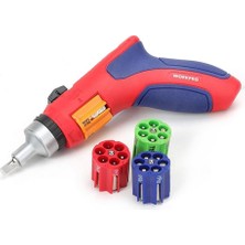 Astraltech Workpro WP221048 24 Parça Profesyonel Cr-V Kabzalı Cırcırlı Bits Tornavida Seti + Kemer Askılı Bez