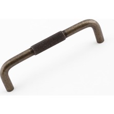 Astraltech Tırtıklı Antik Sarı Metal Kulp 128 mm 12.8 cm Mobilya Çekmece Dolap Dolabı Modern Kapak Kulpları