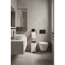 Kare Yapışkanlı Açık Tuvalet Kağıtlığı Wc Kağıtlık Tutucu Siyah KS-001