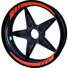 Astraltech Floresan Turuncu Moto Gp Iç Jant Şeridi Sticker