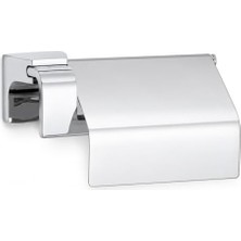 F1 Model Lüx Krom Kapaklı Tuvalet Kağıdı Askısı, Montajlı Metal Wc Kağıtlık, Parlak Krom Banyo Aksesuarı, Duvara Vidalı Tuvalet Kağıtlığı, 5 Yıl Garantili