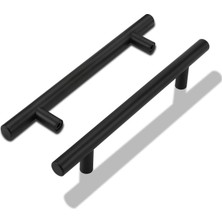 Astraltech (10 Adet) Rosemary Mobilya Mutfak Çekmece Dolap Kapak Kulpu Kulbu 160 mm Mat Siyah Metal Kulp