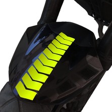 Astraltech Ok Tasarımlı Floresan Sarı Çamurluk Kask Sticker