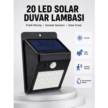 Marsilyan Su Geçirmez IP65 20 LED Solar Sensörlü Bahçe ve Veranda Aydınlatma Yeni Nesil