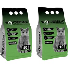 Astraltech Wondersand Kokusuz Naturel Ince Tane Topaklanan Kedi̇ Kumu 10 Lt x 2 Adet