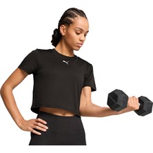 Puma Tad Essentıal W Baby Tee Kadın Antrenman Tişörtü 52589401 Siyah