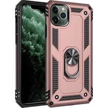 Hobibahçem iPhone 11 Pro Max Kılıf Sofya Yüzüklü Silikon Kapak - Rose