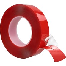 Astraltech Çift Taraflı Silikon Bant Montaj Bandı Şeffaf 24 mm x 2 Metre Güçlü Çok Amaçlı Yapıştırıcı 1 Adet