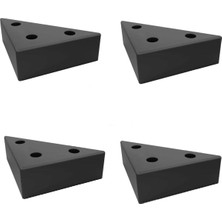 Astraltech Solon 4 Adet Üçgen, Masa, Dolap Piramit Mobilya Ayağı 3 cm Siyah 4 Adet
