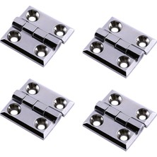 Astraltech Metal Gümüş Yaprak Menteşe 4 Adet 60X60MM Kapi Pencere Dolap Mobilya Kapak Menteşe Bağlantı Aksesua