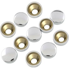 Astraltech BADEM10 Dekoratif Vida Kapağı Kapatıcı 15 mm Parlak Krom Vida Tapası Tıpası (50 Adet)