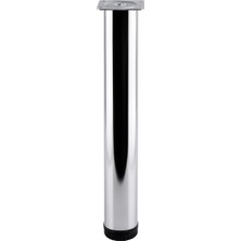 Astraltech Tombul Krom 71 cm Gümüş Metal Sehpa Masa Ayağı Tekli Dayanıklı Mobilya Destek Yükseltici Ayak Model