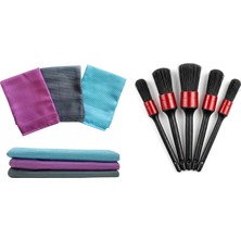 Astraltech Senon Profosyonel Temizlik Seti Toplam 8 Parça 3 Parça 50X70 Yüksek Emicilik Iz Bırakmaz Mikrofiber