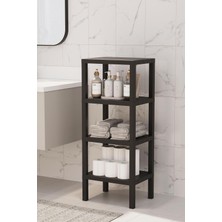 Astraltech 4 Katlı Çok Amaçlı Düzenleyici Raf Ünitesi – Plastik Kitaplık, Banyo, Mutfak, Ayakkabılık, Depolama