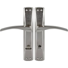 Astraltech BADEM10 Lavanta Wc Banyo Kapı Kolu Nikel Inox Aynalı Sağa Sola Uygun Iç Dış Wc Kapısı Kilitlenebili