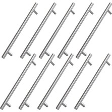Astraltech 10 Adet Pürüzsüz Inox Metal Kulp 192 mm Mobilya Mutfak Çekmece Dolap Dolabı Kulbu Kulpu Kulpları