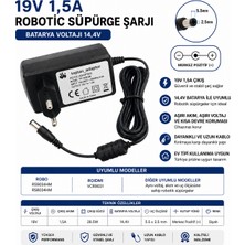 Belirtilmemiş 19V 1,5A Robot Süpürge Şarj Adaptörü – 14,4V Batarya Uyumlu
