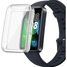 Galaxy Fit3 ile Uyumlu Silikon Kasa Ekran Koruyucu 360 Tam Kapatan Çerceve Pc Kasa Koruma Silikon Çerçeve (Şeffaf)