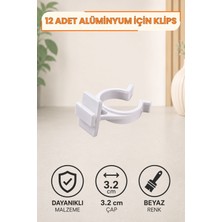 Nublado Alüminyum Profil Için Beyaz Baza Klipsi 12 Adet 3,2 cm – Mutfak Tezgahı, Banyo Dolabı, Ayakkabılık, Mobilya ve Dolap Ayakları Için Dayanıklı Plastik Ayak Tutucu Klips Seti, Kolay Montaj ve Kullanım