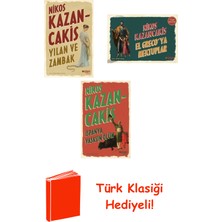 Can Yayınları Nikos Kazancakis 3 Kitap Seti + Türk Klasiği Hediye