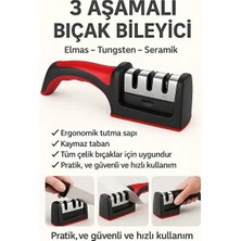 CATEKSSS Profesyonel Bıçak Bileme Aleti Mutfak Makası Bileyici 3 Açılı Elmas Uçlu