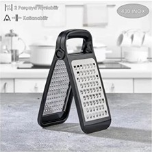 CATEKSSS Vega Katlanabilir Ayrılabilir Inox Rende Siyah Çelik