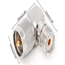 Mucize Joykk Uhf PL259 Erkek Bağlantı Adaptörü Dişi SO239 90 Derece Açılı Jack - Arjantin