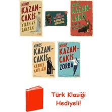 Can Yayınları Nikos Kazancakis 5 Kitap Seti + Türk Klasiği Hediye