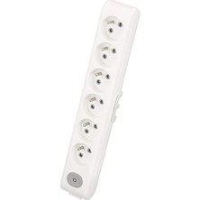Multi-Let Altılı Anahtarlı Topraklı Çocuk Korumalı Klemensli