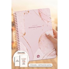 Le Color Akademik Ajanda 17X24 cm Spiralli Stickerlı Motivasyon Sayfalı
