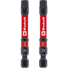 Orijinal  Darbeli Bit Seti – 2 Parça, 60 Mm, T40 (S2 Çelik, Çift Torsiyon Bölgesi, Yüksek Dayanıklılık, Kırmızı Renk Halkası, E 6.3 Sap) - 49132200