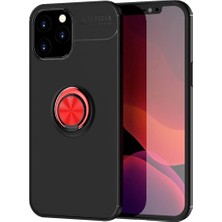 Renas Store Iphone 12 Pro Max Kılıf Range Yüzüklü Silikon - Siyah-Kırmızı