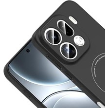 Oppo Find X9 Pro ile Uyumlu M-Safe Şarj Özellikli Kamera Korumalı Elio Sert Pc Kapak Ultra Ince Mat Yüzey Manyetik Şarj Destekli Koruyucu Find X9 Pro Için Kılıf Siyah