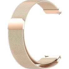 Watch Gt6 41 mm / Gt5 Pro 42 mm / Gt5 41MM / Gt4 41 mm ile Uyumlu 18 mm Paslanmaz Çelik Milanese Hasır Kordon – Manyetik Tokalı, Ayarlanabilir Metal Saat Kayışı