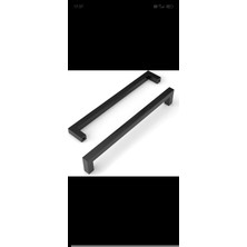 OEM Mobilya Kulp Siyah Alüminyum 425MM Delik Mesafesi Adet