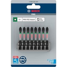 Professional Accessories 2608522331-TORNAVIDA Ucu "set" Impact Control Pz2 50 mm 8-Parça, 0 W, 0 V