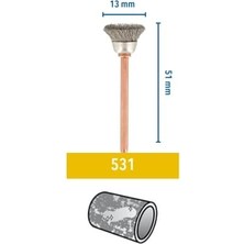 531 Paslanmaz Çelik Fırça, Paslanmaz Çelik ve Gümüş Temizleme, 13 Mm, 2'li