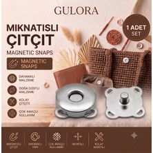 Gulora Mıknatıslı Çıtçıt Gümüş Dikilebilir 1 Adet