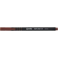 Caretta Soft Liner 55 Fineliner Kalem, Kahverengi, 0.4 mm