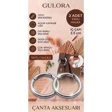 Gulora Yaylı Metal Halka Gümüş (2 Adet-2,5cm)