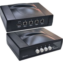 Keepro 4 Port USB Switch Anahtarlı Manuel Seçmeli Düğmeli Switch