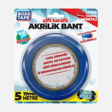 Meks Tape Seffaf Akrilik Liner Bant, 19 mm x 5 M,