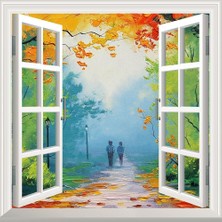 Meks Pencere Poster Duvar Kağıdı Nature Love Yapışkanlı Sticker