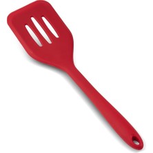 Meks Aryıldız Dailytools Delikli Spatula Ergonomik Uzun Sap Kırmızı
