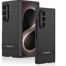 M.TK Moveteck Samsung Galaxy Z Fold 8 Ultra Uyumlu Kılıf Kamera Korumalı Açılır Kapanır L Standlı Magnetik Sert Kapak