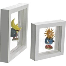 Meks Safe 4516 Asılı Çerçeve, Beyaz, x cm | Mıknatıslı Çerçeve, 3D Çerçeve, Beyaz Nesneler Için, Ü