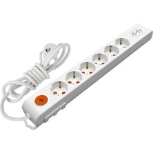 Meks Katar Mutlusan Ritech 6'lı USB Topraklı Priz Ç.kor.3mt