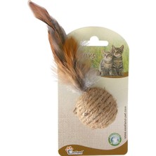 Meks Beeztees Eastland 550082 Tüylü Top Oyuncağı, 4 cm